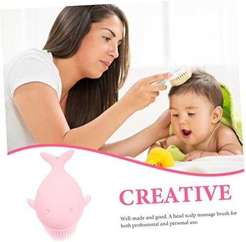 Hemoton 4pcs силиконска четка за коса чистач за коса новороденче четка за четка за четка за четка за четка за бебиња четка за четка