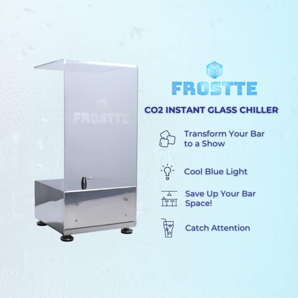 Frostte CO2 Стакло Froster Инстант Пијалок Чилер За Бар, Ресторан, Кујна. Сребро