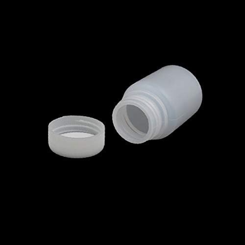 X-DREE 2Pcs 30ml HDPE Пластични Цилиндар Широк Уста Примерок Шише Бело (2Pcs 30ml HDPE Cilindro plastico botella de muestra de boca ancha