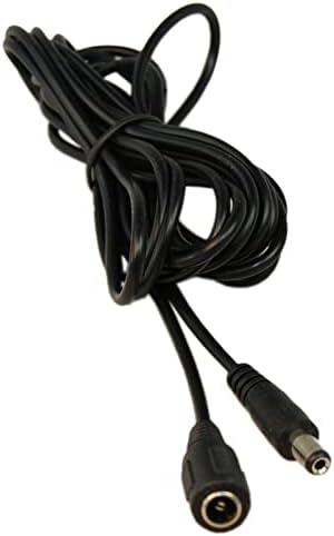 HQRP 2.1 mm x 5,5 mm машки до женски DC кабел за продолжување на моќност за CCTV камера/рекордер/монитор/печатач плус прицврстувач