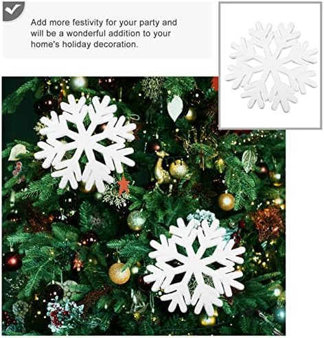 Abaodam 9 компјутери кои уредуваат разубавувачки калапи моделирање на мазен украс прилично зимски cm Божиќ што виси полистирен занаетчиски украс diy фаворизира бел Божи