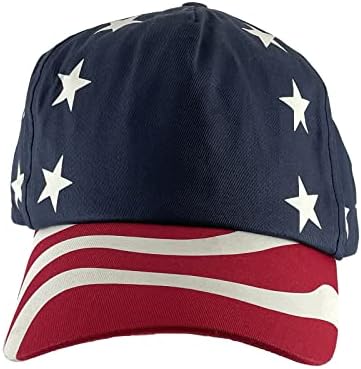Врвна облека за глава во САД starsвезди и ленти прилагодливо капаче за бејзбол
