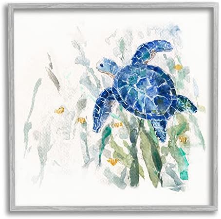 Снимање на растенија за пливање на сини морски желки, дизајн, дизајн, дизајн од Сали Сватленд