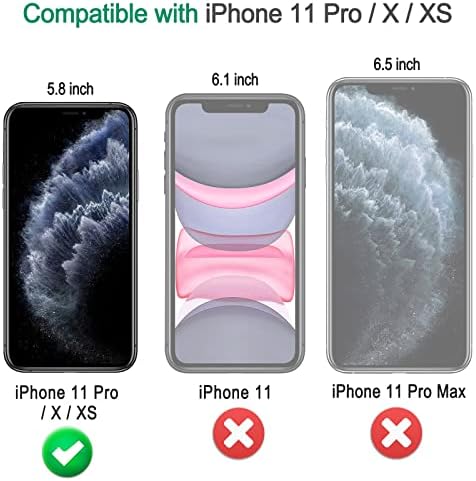 Kkeiko 3 Пакет Заштитник На Екранот Компатибилен со iPhone 11 Pro/iPhone X/iPhone Xs, Калено Стакло Заштитник На Екранот за iPhone 11