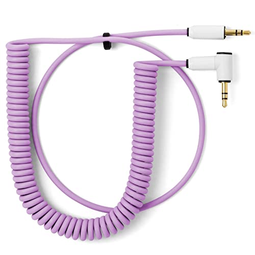 MyVolts Candycord Op-1 / Op-Z Special Audio Cable, директно мини џек до аголен мини џек, кадрава од 65 см до 90 см, Pursebean Purple Color