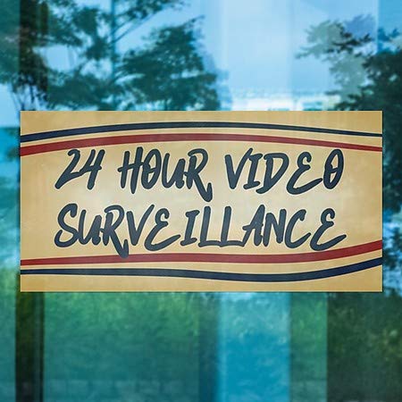 CGSignLab | 24 Часовен Видео Надзор -Ленти За Носталгија Држење На Прозорецот | 24 x12