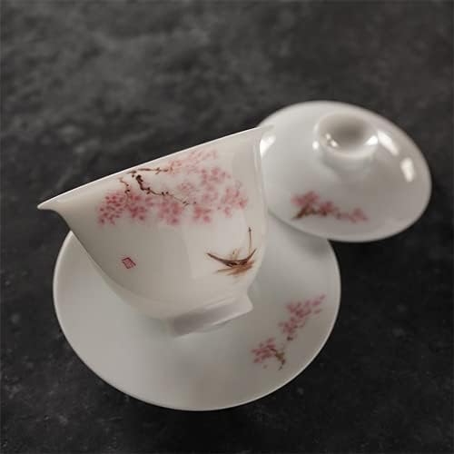 Пејнан рачно насликани цреши цвеќиња керамички чај чај кунг фу гааван порцелански чај сет Турен чаша