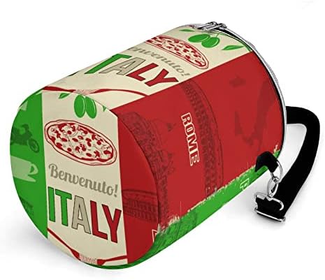 Италијанска Храна Места Мапа Знаме Изолирани Торба Пренослив Мраз Кутија Кулер Рамо Пакет Патент Околу Кофа За Намирници Шопинг Излети