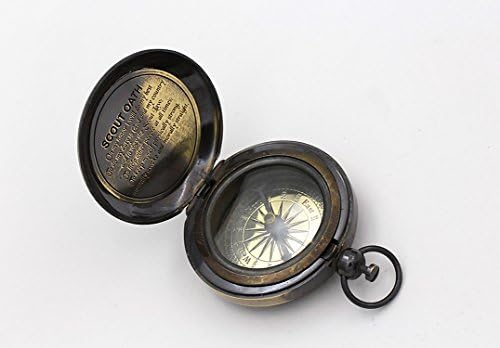 Rorkee Instruments Наутичка куќа за репродукција антички месинг компас, џебен компас, компас на отворено, кампување компас, пешачки