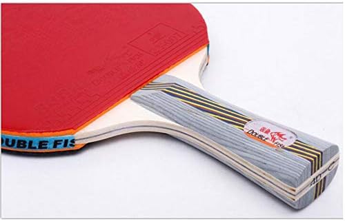 Сет за тениски лилјаци SSHHI, 7-слој дрво, удобна рачка пинг-понг рекет, за офанзивни играчи мода/како што е прикажано/а