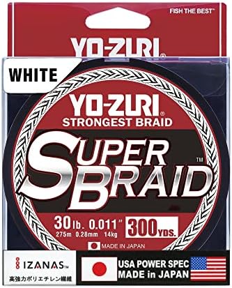 Yo-Zuri YZ-SB-30LB-WH-300YD: Супер плетенка бела 30lb 300yd, бела