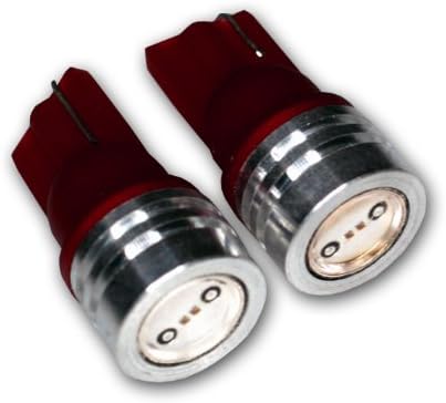 TuningPros LEDTCL-T10-RHP1 TRUNG LIGH LED LED сијалици T10 клин, висока моќност LED црвен 2-PC сет