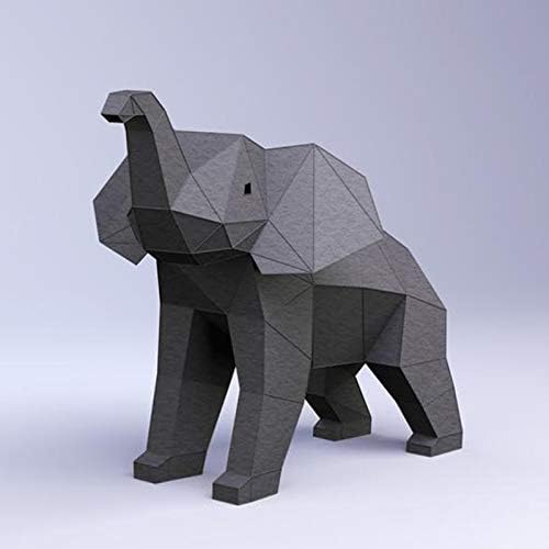 Wll-DP слон Мајка и дете 3D скулптура со хартија DIY модел со хартија рачно изработена хартија играчка оригами загатка пред-исечена хартија