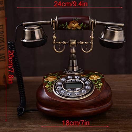 QDID Антички телефон ретро гроздобер фиксна куќа домашна телефонска слушалка за мобин телефон со класичен сет за бирање