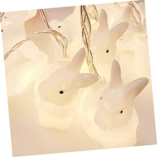 Bestoyard 1pc Bunny Rabbity Decor LED светло низа детска соба декор Велигден зајак жици светла декорасии пара салас де каса фестивал украс