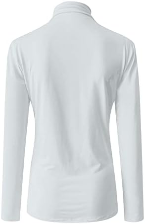 Womenените со долг ракав плетен џемпер женски женски толчен тон на врвот на лесна лесна маичка за туника за хеланки за хеланки