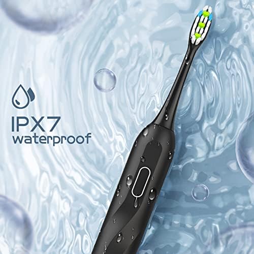 Sunsent 2 пакет Белење електрична четка за заби за чувствителни непцата, паметна електронска четка за заби со 8 пати, 3H Брзо полнење за