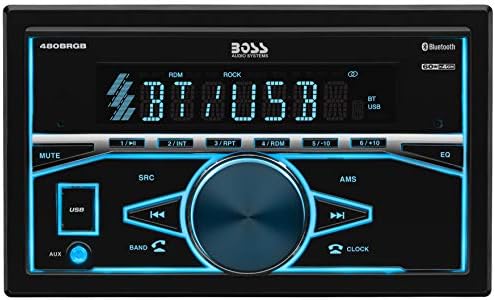 Boss Audio Systems Elite 480Brgb Double Din, Bluetooth, MP3 USB AM FM приемник, повеќе во боја RGB осветлување, безжичен далечински