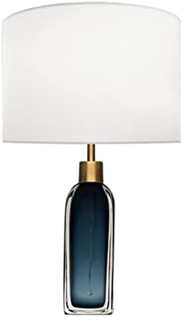 ZLXDP Модерно креативно стакло шише со вино за вино уметнички ламби уметнички дизајнер темно сино вино за ламба за маса