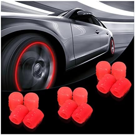 Флуоресцентни матични капаци на вентилот за гуми за автомобили, автоматско осветлено осветлување на вентилот на вентилот, отпорен на корозија