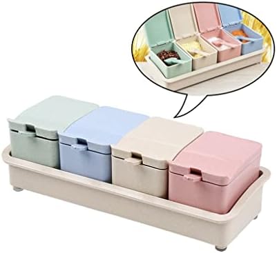 N/A зачинето кутија сет за зачинување на решетката за зачинети садови за зачинети садови за зачинување на тегла за капаци и лажица