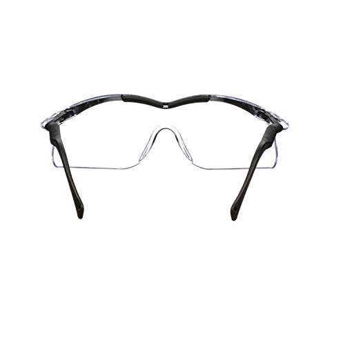 3M QX Заштитни очила 1000, 12100-10000-20 Јасни леќи, Црн храм 20 еа/случај