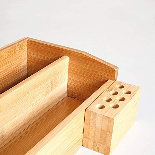 Кутија за складирање бамбус со висока класа Anncus за козметика/sundries/медицина Еко природно дрво Организатор за канцеларии