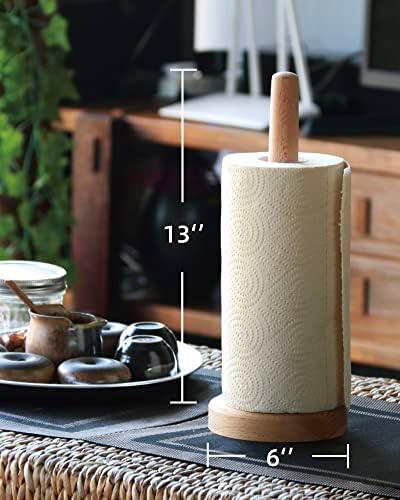 Cutherder Countertop на дрвени хартиени хартиени, надградена големина за џамбо ролна, 2 пакувања - цврст држач за ролна од