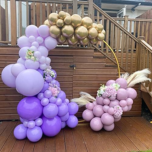 Пастелни пурпурни балони 12inch 5inch 70pcs латекс забава балони макарон виолетова роденденска балони свадба бебешки туш забава украси