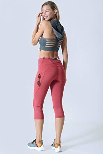 Pantsенски панталони за џогирање на Јелети со високи половини решетки за тренингот на глуждот со џебови со џебови