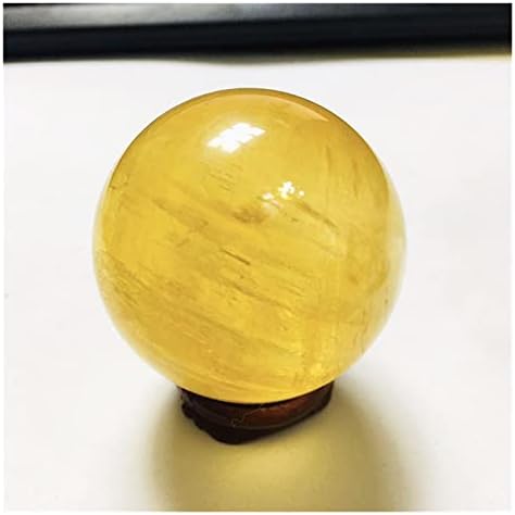 7см жолта калцитна топка рачно изработена кристална ламба WICCA додатоци за домашна декорација Природни гемстони својства се оддаваат