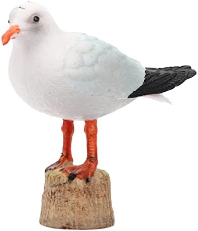 Стабок Мала галеб статуа Наутичка птици фигура Бела галеб статуа Минијатурна галеб фигура украси биро за галеб фигура