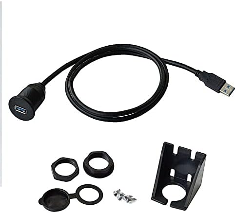 Конектори Водоотпорен пламен монтирање USB Adapter Dashboard Pan USB 3.0 порта машко до женски продолжен кабел за моторцикл