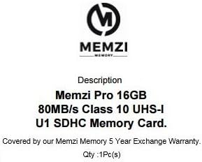 MEMZI PRO 16gb Класа 10 80MB/s Sdhc Мемориска Картичка За Panasonic Lumix DMC-G85, DMC-G85MK, DMC-G85M, DMC-G85m, DMC-G80M-K, DMC-G80M, DMC-G80M,