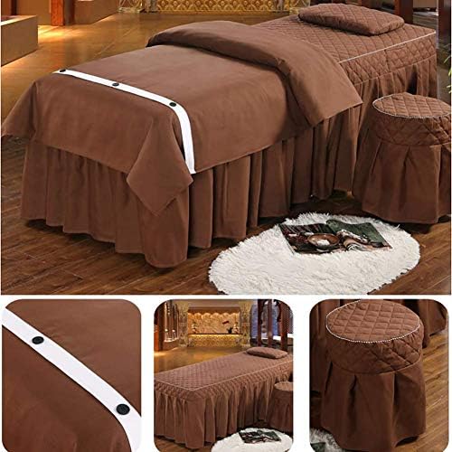 Leversуан Премиум масажа за масажа поставува убавини за кревет за убавина 4 парчиња кревети за масажа за дишење на здолништа спа-постел