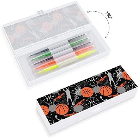 Кошарка спортска шема пластична кутија со моливи проucирен сад за козметичко складирање