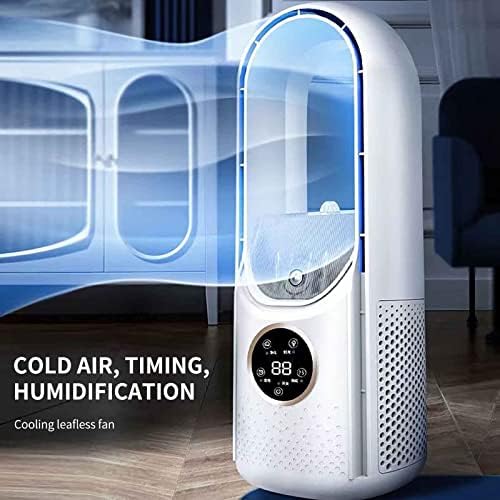Преносен вентилатор на климатик со 3-во-1 со филтрирање, навлажнување и силна студ, 6 брзини без лисја на вентилаторот за полнење