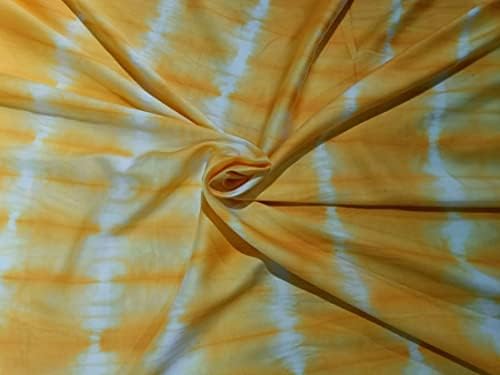 Tencel Dobby Вратоврска Боја Жолта X Бела [Мермер] Боја Печатење ~ 58 Широк Продаден Од Дворот TIE_DYE_11604