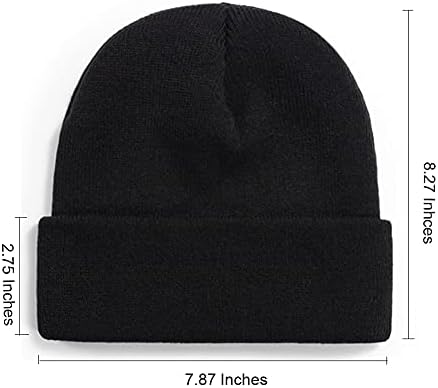 Exemaba unisex плетена манжетна капа, цврста боја зимска топла плетена скијачка череп капа за мажи жени