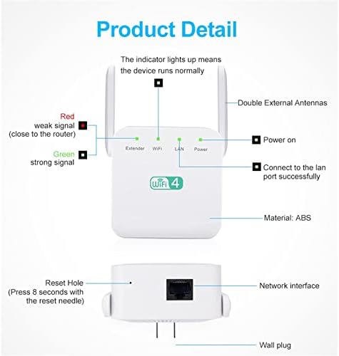 II12M3 300M WiFi опсег Extender WiFi Сигнал засилувач безжичен повторувач WiFi засилувач
