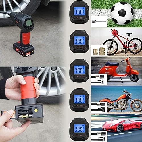 Тонзим преносен паметен компресор за надувување на гуми безжични гуми со дигитален мерач на притисок, пумпа за воздух за ли-јонска батерија за автомобилски мотоци?