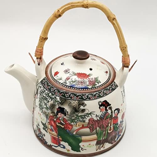 Зеродеко јапонски декор керамички чајник 4 парчиња ратан чајник рачки замена на вода котел рачки чанти рачки за костец за кинески
