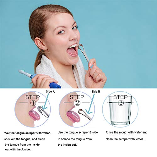 Нова верзија за чистач за стругали на јазик за возрасни и деца, метални четки за медицински одделение, поставени за свеж здив стоматолошки