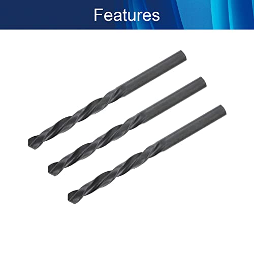 Алатка за дупчење на челични челични челични дупки за вежбање со голема брзина со тркалезна зграда црна црна 5,8 мм 10 парчиња