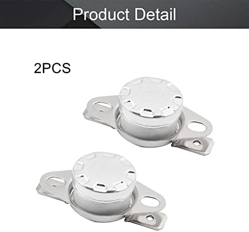 Fielect 2pcs KSD301 Термостат 185 ° C/365 ° F Нормално затворен N.C Snap Disc Control Control Thermal Switch Микробранова термостат
