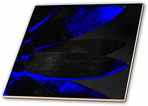 3дроза Апстрактна макро фотографија на метални ливчиња од сончоглед во сина боја. - Плочки