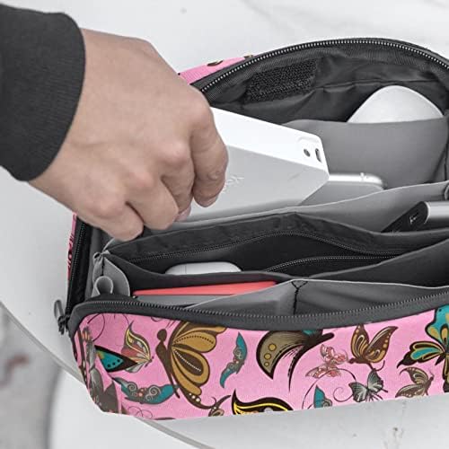 Жени И Девојки Пеперутка Розова Шминка Торба Пространа Козметичка Торбичка Торбичка Чанта Чанта Со Патент