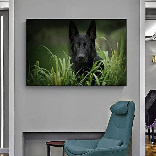 Qazwsx 5d комплет за сликање на дијаманти за возрасни црно германски овчарско куче животно целосна вежба дијамантска вез сликарство