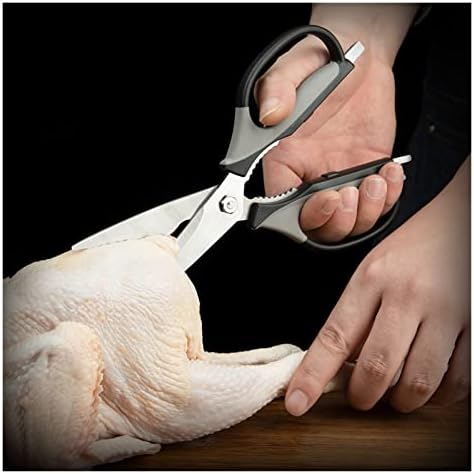 Конгеални мултифункционални кујнски ножици не'рѓосувачки челик кујнски ножици за сечење растителни тестенини пилешки коски ножици