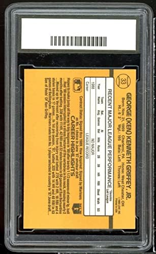 Кен Грифи rуниор дебитант картичка 1989 Донрус 33 ГМА 8 НМ-МТ